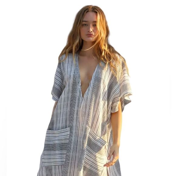 Jens Pirate Booty Free People Kaftan Abaya Maxie Swim Cover Unisex One Size - Picture 2 of 13